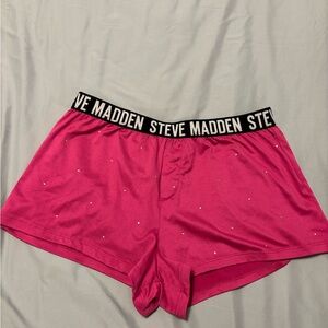 Steve Madden Sparkle Pink Lounge Shorts